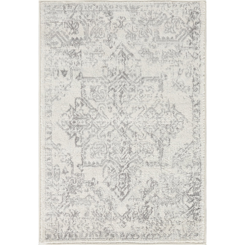 Amelie Grey/Off-White Rug, Rectangle 60 x 90cm