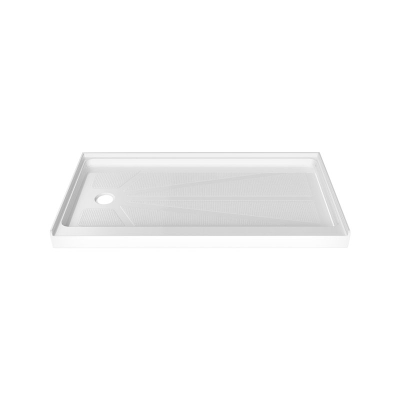 Left Drain Single Threshold Shower Base