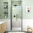 32" W X 72" H Semi - Pivot Shower Door Matte Black, 6Mm / , Zero Leakage, Multifunctional Shaft Door, 1/4"  6Mm  Tempered Glass, Space Saving, Magnetic Soft Close-129099977-129099978