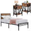Ensemble de lit et table de chevet 3 pièces Alicia-86125967-86125968