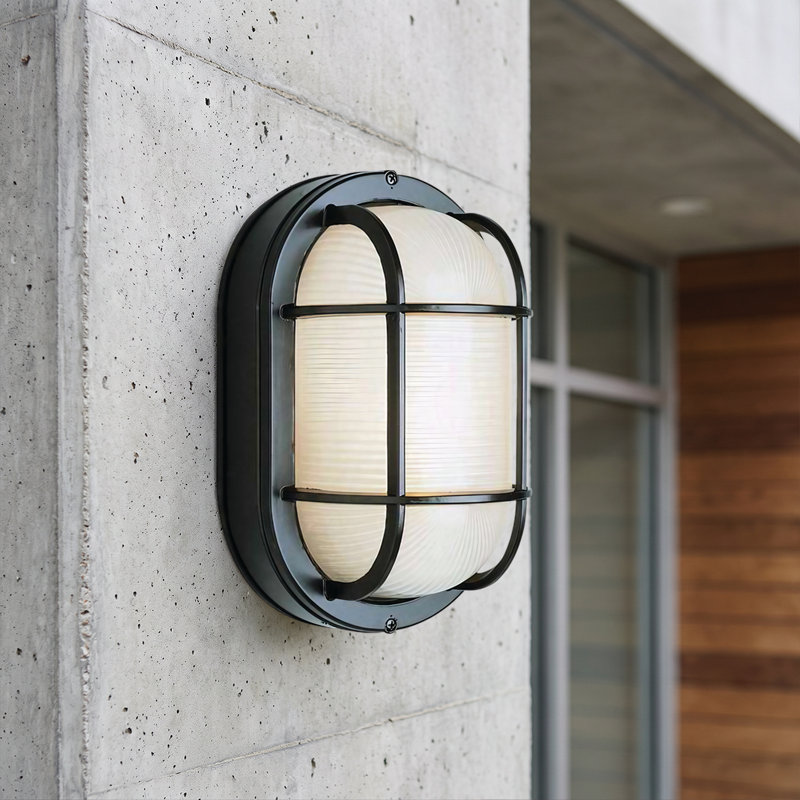 Alwigh 1 - Bulb Outdoor Bulkhead Light, Black