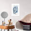 Art contemporain abstrait bleu marine