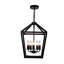 Lustre de style campagnard, plafonnier industriel noir avec cage ouverte rustique et hauteur de suspension réglable, base E12 pour îlot de cuisine, salle à manger, vestibule, vestibule-227120610-227120608
