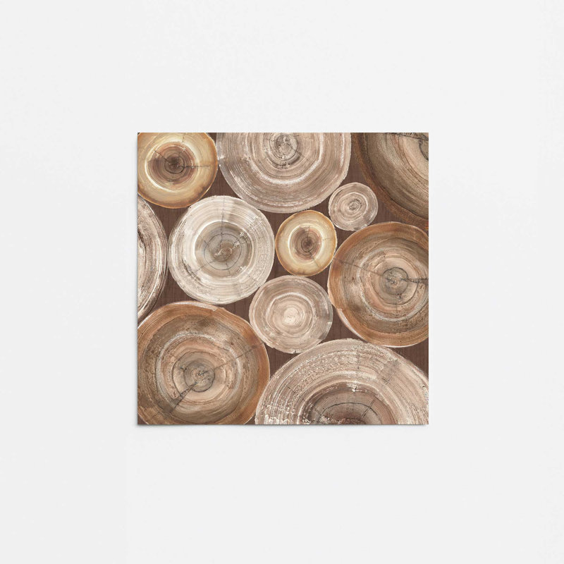 Impression d'échos en bois, Unframed, H 12 po x l 12 po x P 0,25 po