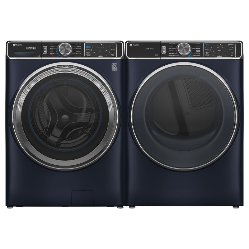 GE Profile 5.3 cu. ft. ENERGY STAR Smart Front Load Washer with UltraFresh Vent System+ with OdorBlock + 7.8 cu. ft. ENERGY STAR Smart Gas Dryer with Steam and Sanitize Cycle