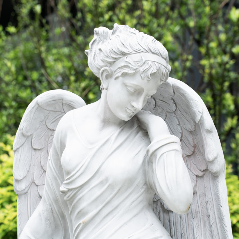 Statue de jardin 73,62 "Anges et chérubins avec base piédestal
