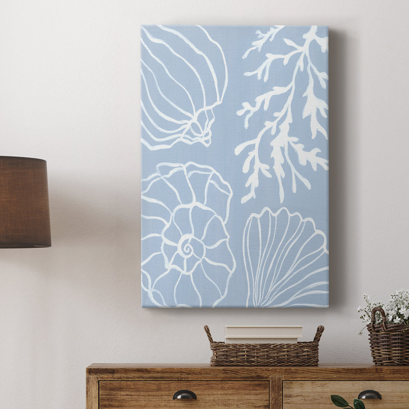 Coquille de silhouettes II - Cavas enveloppés de galerie, H 18 po x l 12 po