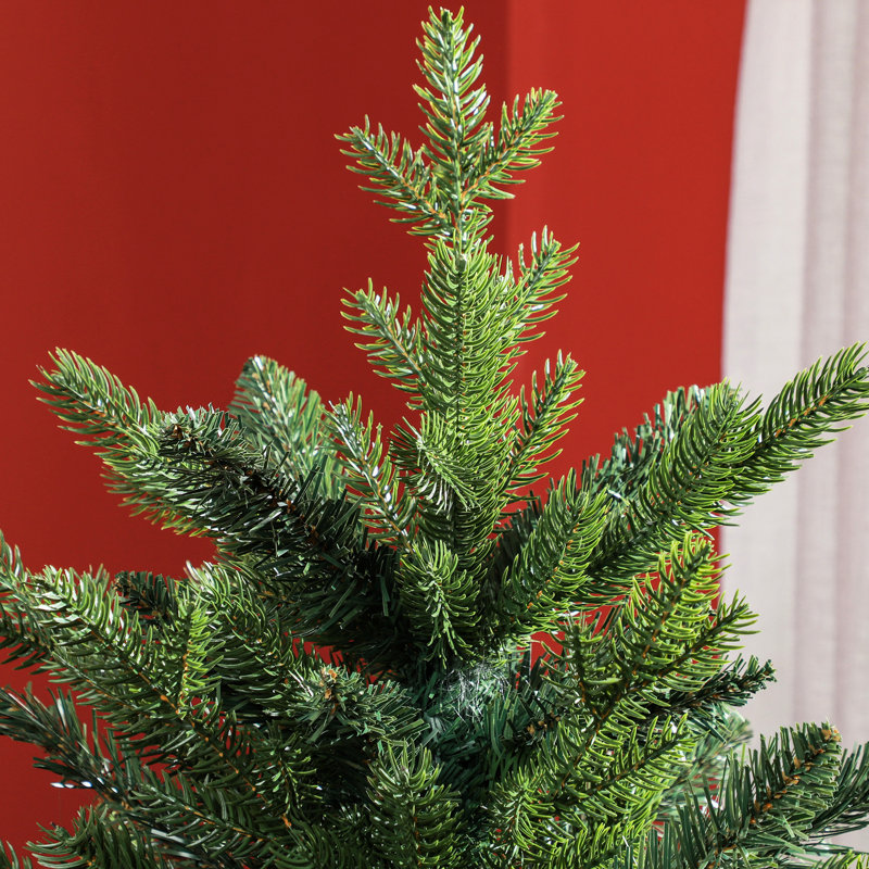 Arbre artificiel 1821 pointes, apparence réaliste pour un arbre de Noël de 6 pi, support pliable, imitant l'apparence naturelle de la maison, décor de bureau