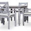 Ensemble repas carré 5 pièces, patio extérieur