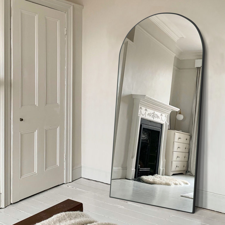 Egbert 71×32 Inch Oversized Arched Wood Full Length Mirror