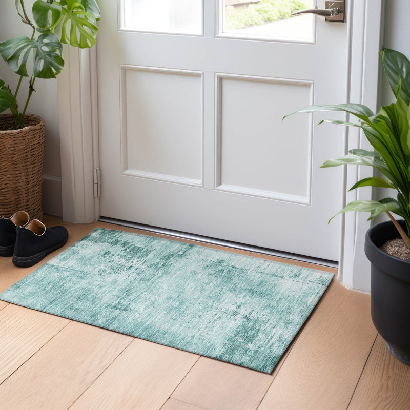  Tapis intérieur / extérieur lavable à la machine Chayden ACN1062, Rectangle 1 pi 8 po x 2 pi 6 po