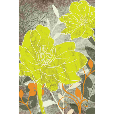«Beautiful Yellow Greige», impression sur toile tendue