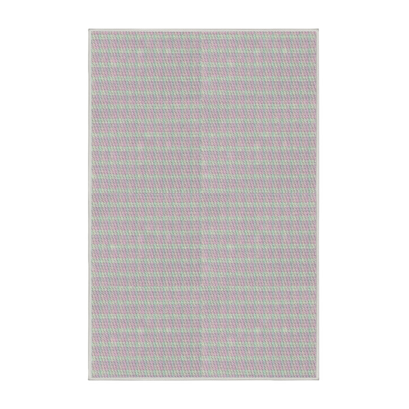 Tapis décoratif rose géométrique Sansa, Rectangle 5 pi x 7 pi