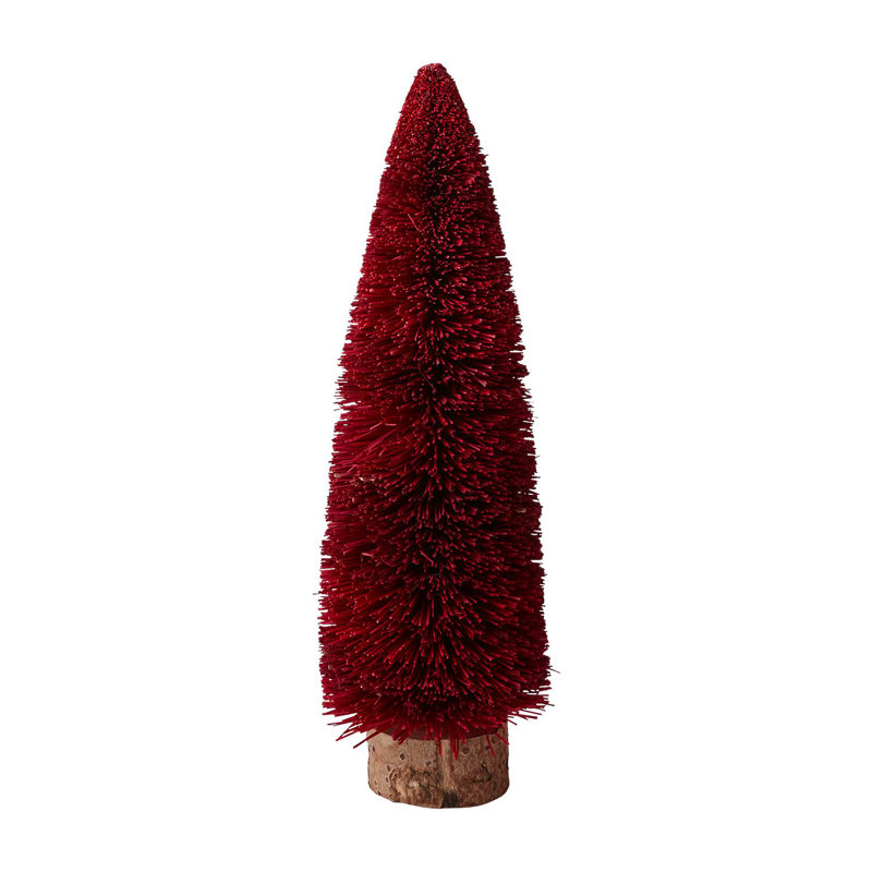 Arbre de Noël, Rouge, H 21,5 po x l 6,75 po x P 6,75 po