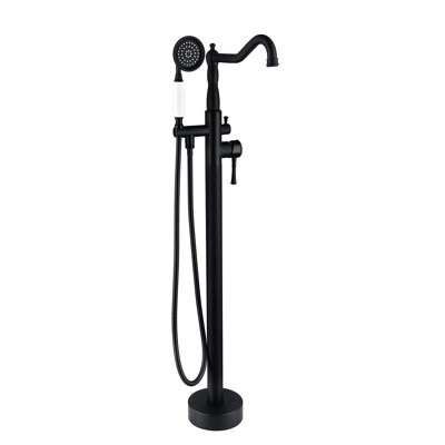 Solid Metal Freestanding Bathtub Faucet With Handheld Shower Head Hand Shower, Quality Construction