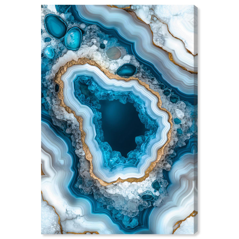 Toile «Godeed Geode Eye I» par Art Remedy, H 45 po x l 30 po, Toile tendue, Peinture sans cadre