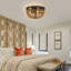 Wallick 3 - Light 32Cm Caged Solid Wood Bead Flush Mount Light-1441092933
