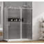 Cabine de douche rectangulaire sans cadre à portes coulissantes en verre trempé de 56 à 60 po x H 76 po x P 32 po avec quincaillerie en acier inoxydable-114275769