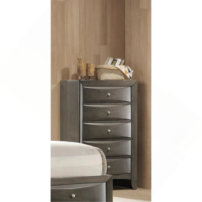 Mobilier de chambre à coucher contemporain en bois massif à 5 tiroirs 1Pc