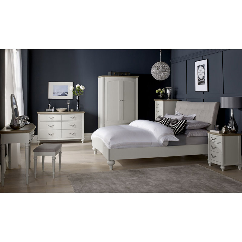 Titus Dressing Table, Soft Grey/Grey Washed Oak