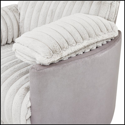 Bocaton Wide Wale Corduroy Upholstery Manual Recliner With Plush Comfort And 360-Degree Swivel, Perfect For Modern And Classic Interiors.