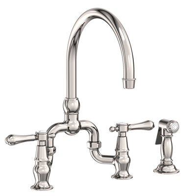Chesterfield Kitchen Bridge Faucet with Side Spray
