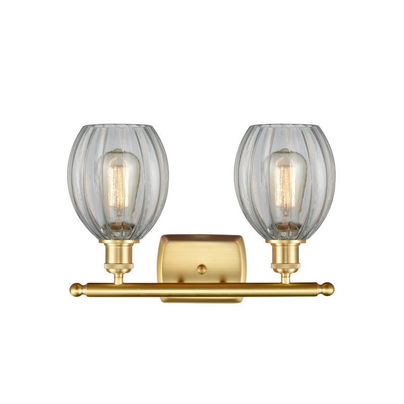 Éclairage pour salle de bain à intensité variable 2 lumières Bolduc, Or satiné