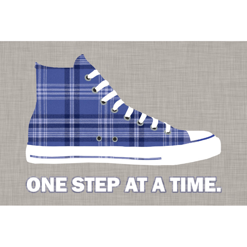 One Step At A Time - Wrapped Canvas Print, 30cm H x 46cm W x 3.8cm D