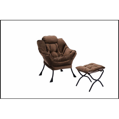 Living Room Chairs Modern Cotton Fabric Lazy Chair, Accent Contemporary Lounge Chair for Ultimate Comfort and Relaxation