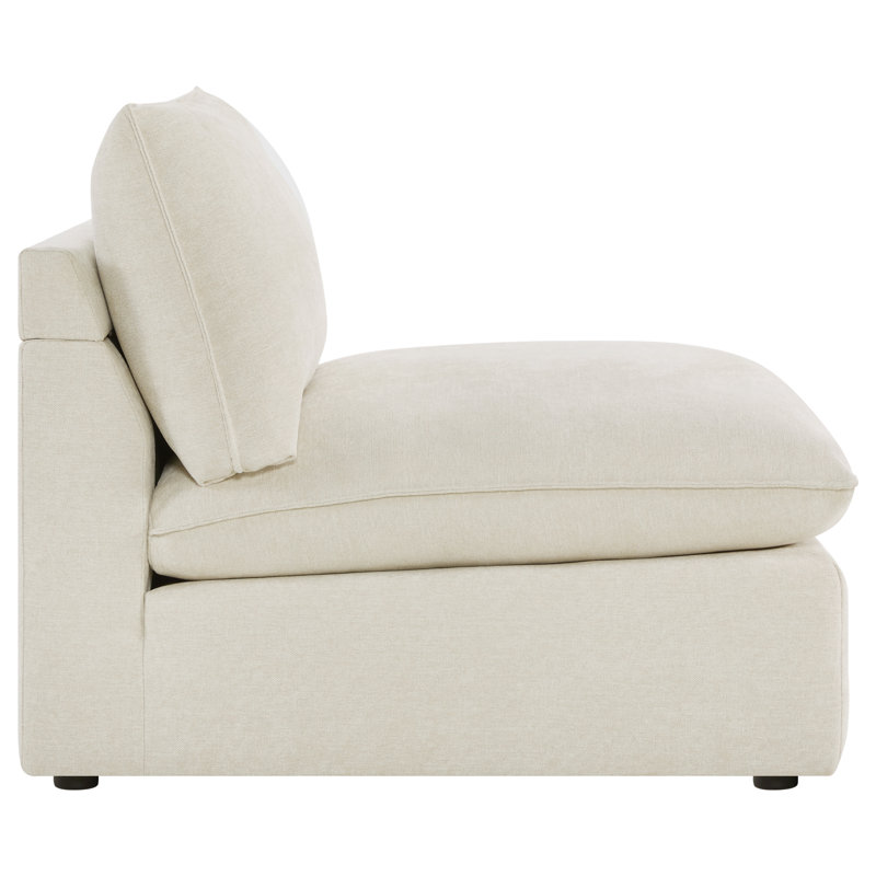 Lucan Upholstered Armless Chair, Linen