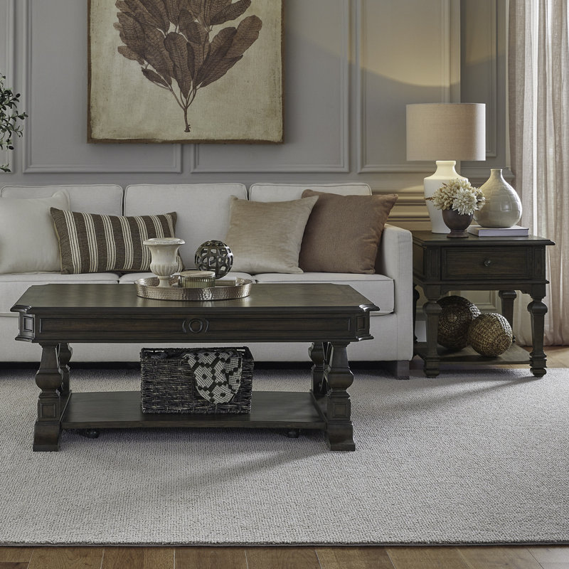 Dillmon 3 Piece Living Room Table Set w/ X-Style Accents