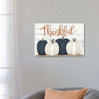 Thankful Pumpkins by Sara Baker - Wrapped Canvas Gallery-Wrapped Canvas Giclée