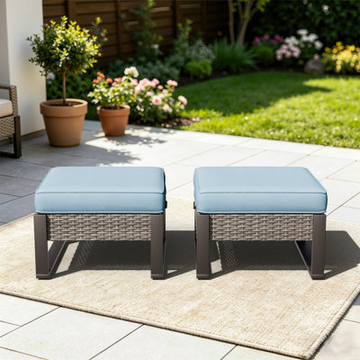 Repose-pieds d'extérieur avec coussin