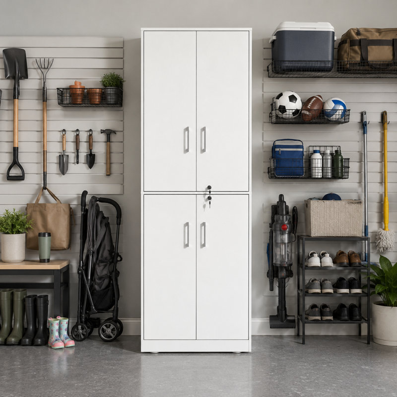 Armoire de rangement pour garage 78 portes H 78,7 po