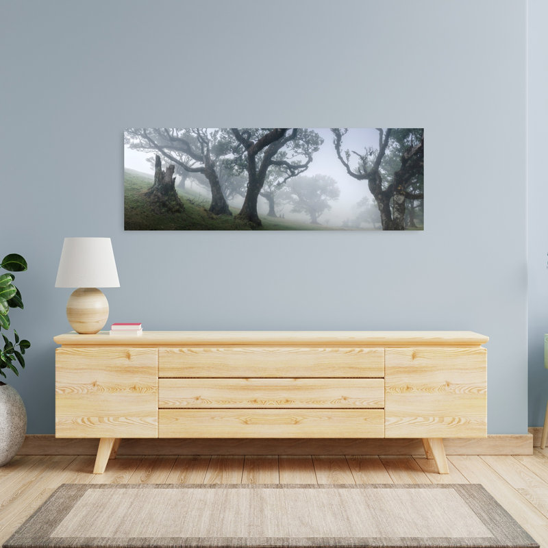 Misty Ancient Forest by Nina Pauli - Wrapped Canvas Panoramic Print, 40.64 cm H x 121.92 cm W