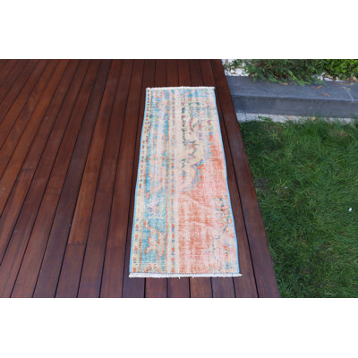 Tapis de couloir turc en laine tissé à la main pour un style bohème d'inspiration rétro dans votre vestibule