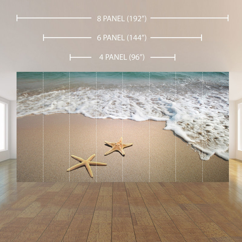 Panneau de papier peint Woodfin Beach, L 100,08 po x l 96 po