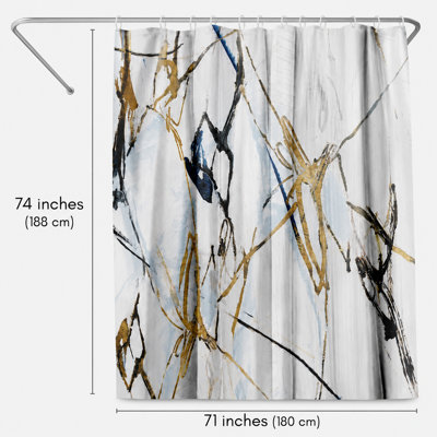 Rideau de douche abstrait Moonstruck par PI Creative Art