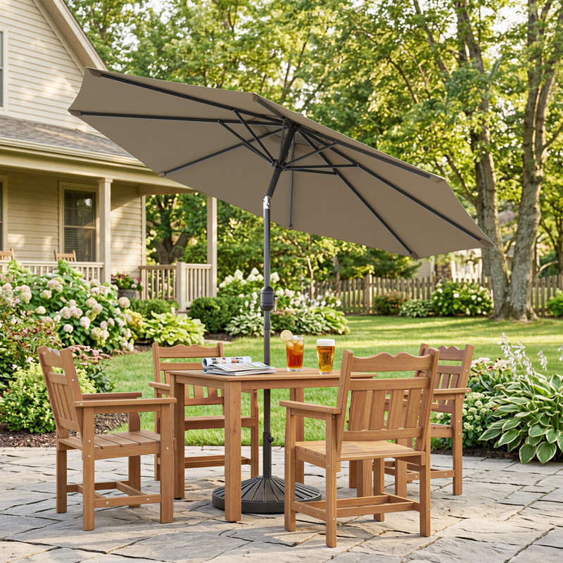 Parasol de marché 108 po Doraline, Taupe, H 92,9 po x l 90 po x P 90 po