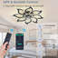 Ventilateur de plafond 35,4 po noir avec lumières, télécommande 3 températures de couleur, ventilateur à 6 vitesses