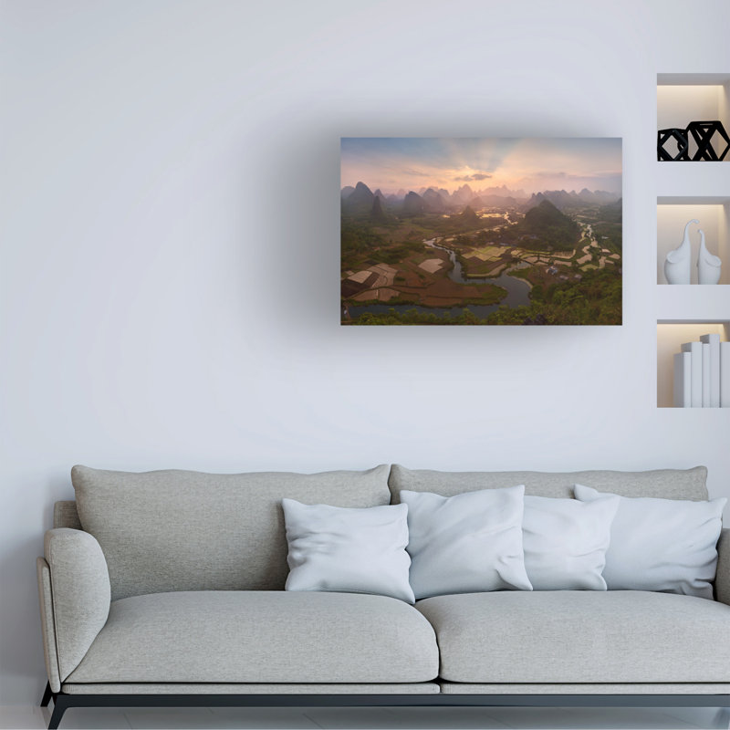 Valeriy Shcherbina Little Country Canvas Art, 30" H x 47" W