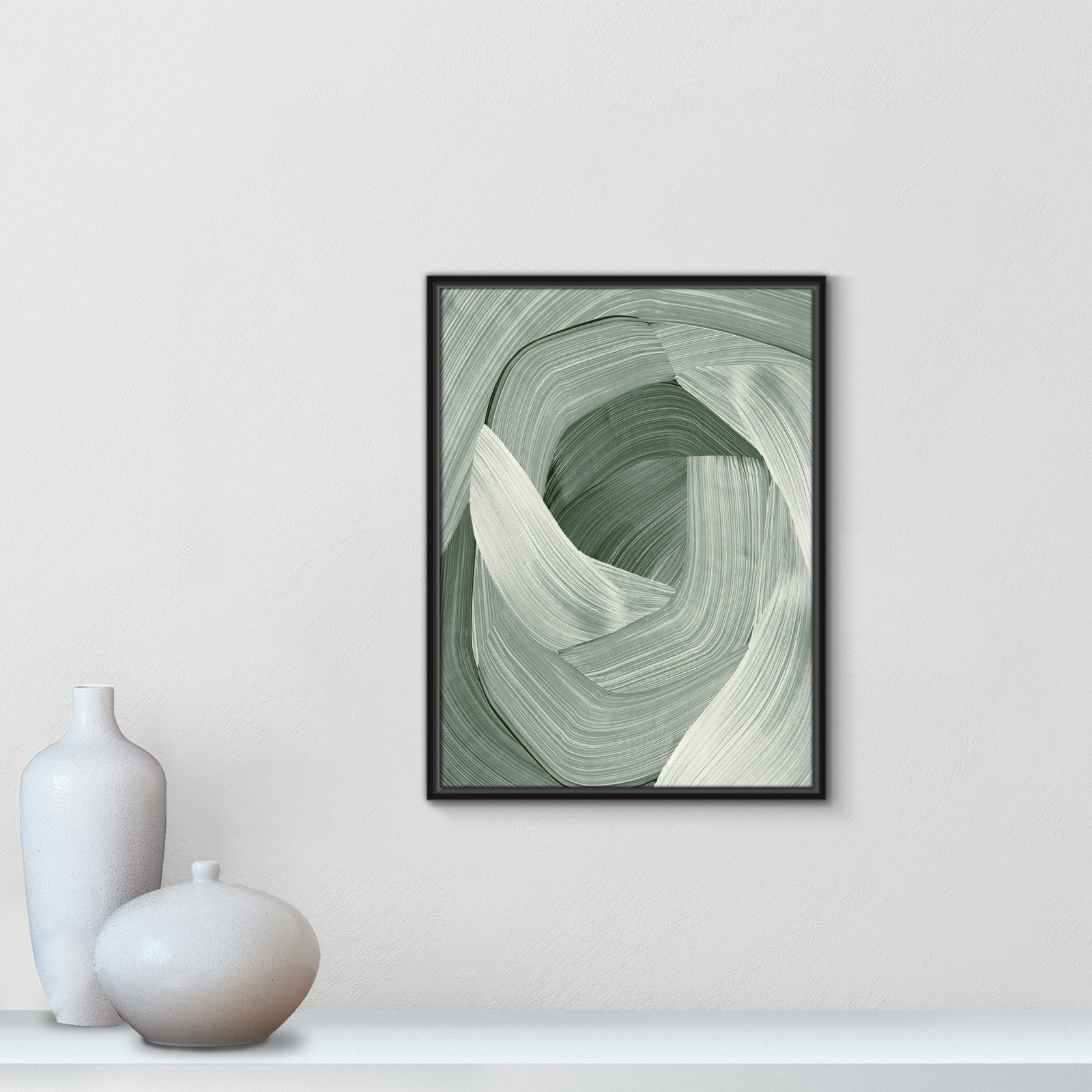 Wyn "Enriched Emerald" Print, 25.5" H x 19.5" W, Black 