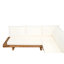 Ensemble de canapé modulaire d'extérieur en bois d'acacia 4 pièces