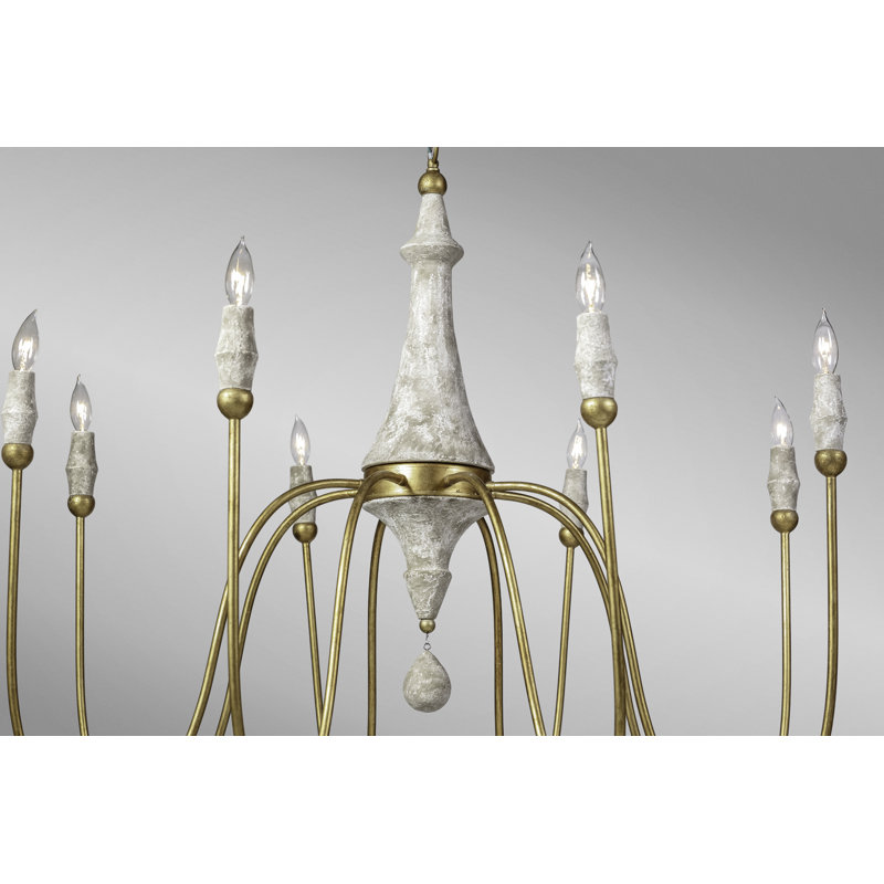 Clay 8 - Light Candle Style Chandelier with Beaded Accents