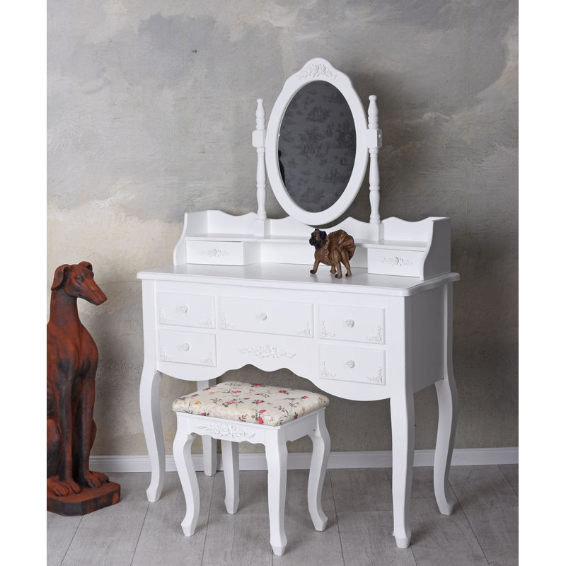 Blade Dressing Table with Mirror