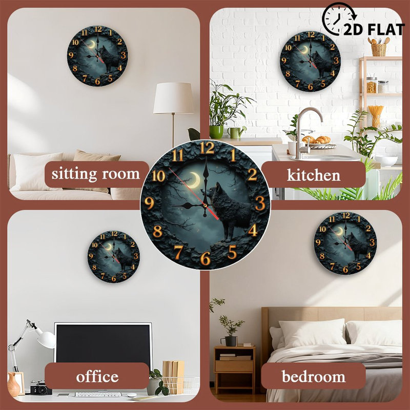 Horloge de chat noir