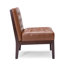 Chaise d'appoint contemporaine capitonnée avec surpiqûres gaufrées et revêtement lisse pour une décoration intérieure élégante