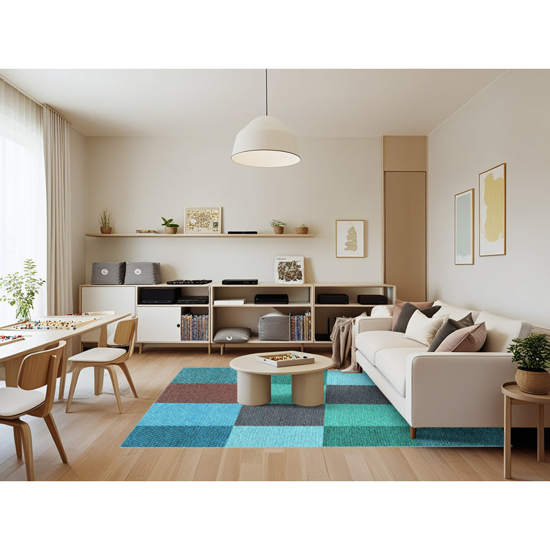 Geometric Indoor Rug, Rectangle 7' x 9'