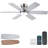 46" 6-blade Ceiling Fan with Light Kit and Remote Control-27036970