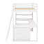 Lit mezzanine simple avec tablettes et bureau-292896958